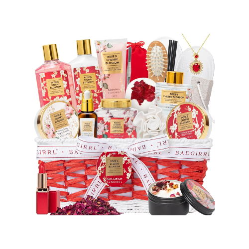 20Pcs Rose Cherry Blossom Spa Gift Set for Women Gifts
